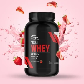 100% Whey Protein (Strawberry Flavour)-1Kg